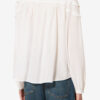 Christa bomuldsbluse med rynk