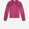 Christa bomuldsbluse med rynk