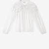 Christa bomuldsbluse med rynk