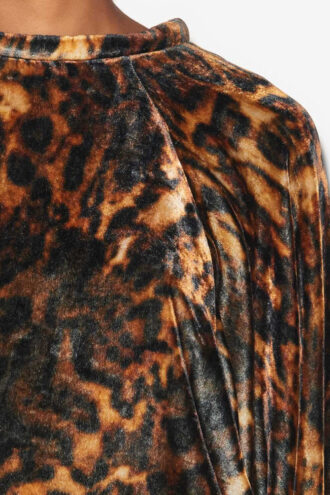 Dabia Top i printet fløjl