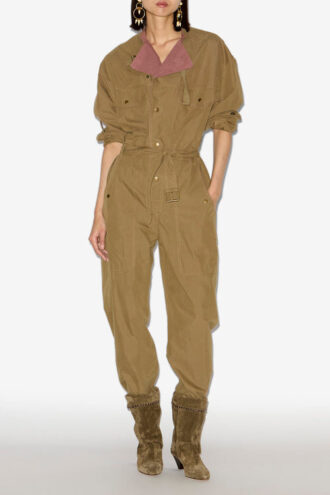 Dahona tofarvet jumpsuit i sprød bomuld