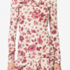 Danka Printet draperet stretch-silketop