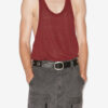 Darius stribet linned tanktop