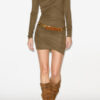 Denise kort draperet jerseykjole