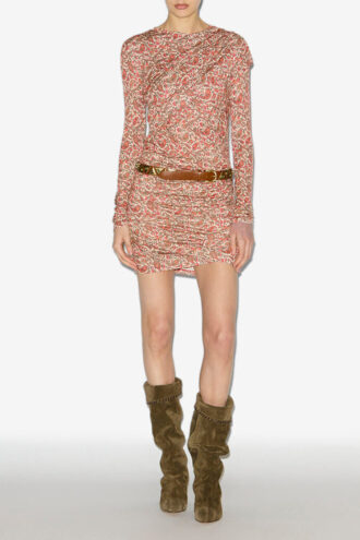Denise kort draperet jerseykjole