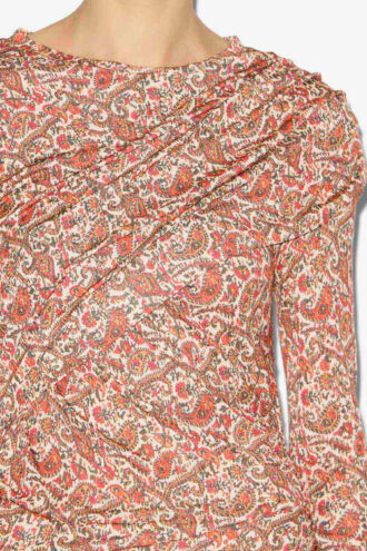 Denise kort draperet jerseykjole