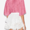 Destiny smockbluse i ensfarvet bomuldsvoile
