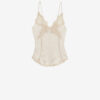 Diandra satin- og blonderbluse