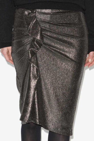 Dolene draperet metallic nederdel
