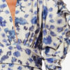 Doris kort kjole i stretch-silke med print