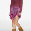 Dova Draped Printed Elasticated Tulle Skirt