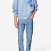 Drany tofarvet mohair-sweater med logo