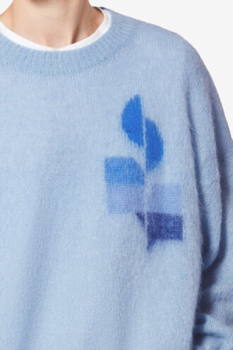 Drany tofarvet mohair-sweater med logo