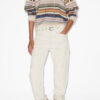 Drussell stribet børstet mohair-sweater