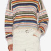 Drussell stribet børstet mohair-sweater