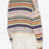 Drussell stribet børstet mohair-sweater