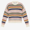 Drussell stribet børstet mohair-sweater