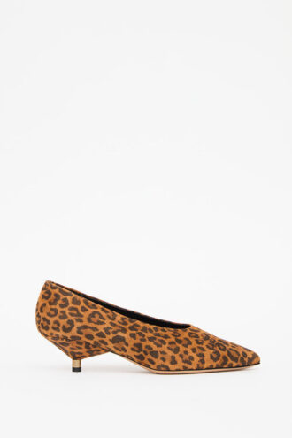 Ebisa Pumps i ruskind af kalveskind med print