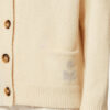 Eborah alpaca-cardigan med logo