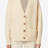 Eborah alpaca-cardigan med logo