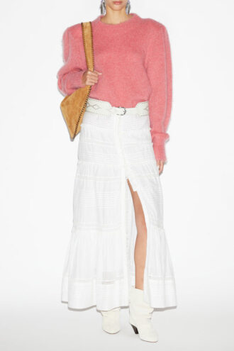 Esmee ensfarvet mohair-sweater