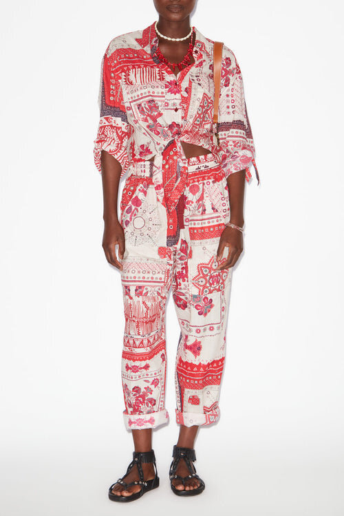 Fedora bomuldsvoile bukser med bandana-print Fedora bomuldsvoile bukser med bandana-print