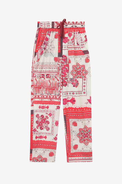 Fedora bomuldsvoile bukser med bandana-print Fedora bomuldsvoile bukser med bandana-print