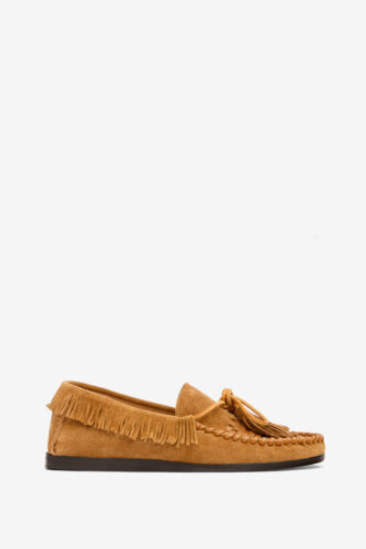 Fitza læderloafers med frynser