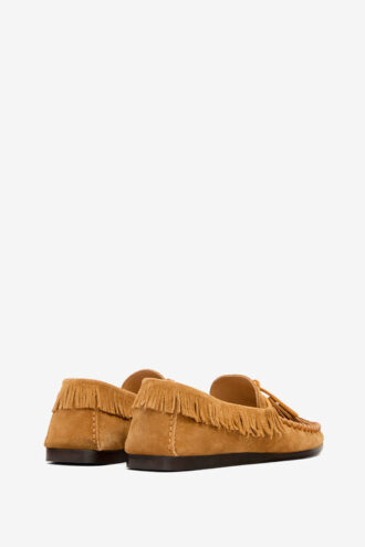 Fitza læderloafers med frynser