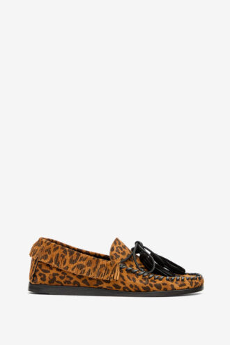 Fitza Loafers i læder med print