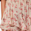 Fladende shorts i printet musselin