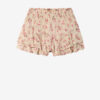 Fladende shorts i printet musselin