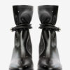 Forla læderankelstøvler med nitter