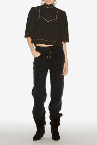 Frany engelsk broderet top