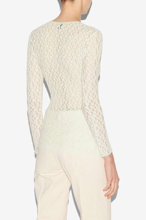 Gaelle langærmet bluse i blonder Gaelle langærmet bluse i blonder