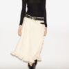 Galla bomulds- og linned wrap-nederdel