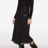 Galla bomulds- og linned wrap-nederdel