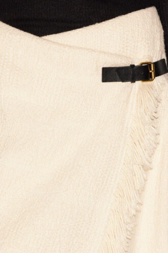 Galla bomulds- og linned wrap-nederdel