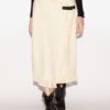 Galla bomulds- og linned wrap-nederdel