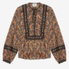 Gayle Bluse i bomuldsvoile med print Gayle Bluse i bomuldsvoile med print