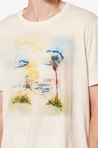 Honoré kortærmet T-shirt i bomuld med print