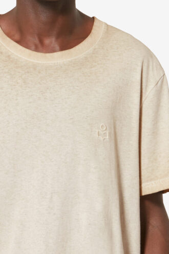 Honoré kortærmet vintage-farvet bomulds-T-shirt