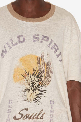 Honore T-shirt i linned med print