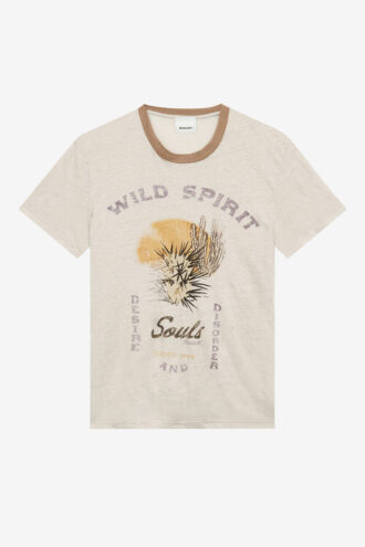 Kiliann T-shirt i hør med print
