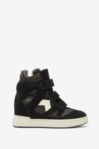Im3 højtop sneakers i læder med kilehæl