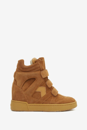 Im3 højtop sneakers i læder med kilehæl