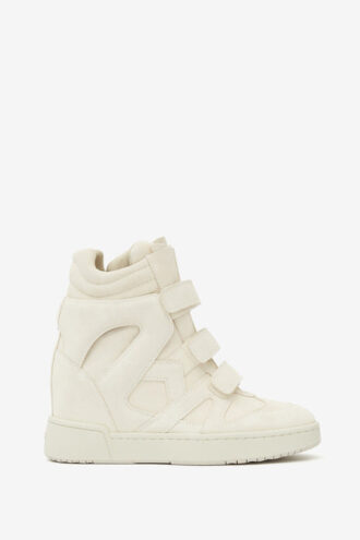 Im3 højtop sneakers i læder med kilehæl