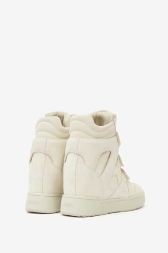 Im3 højtop sneakers i læder med kilehæl