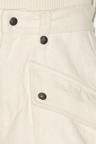 Jemmy Workwear-stil shorts i ensfarvet bomuld
