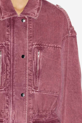 Joanna Workwear Style jakke i ensfarvet denim